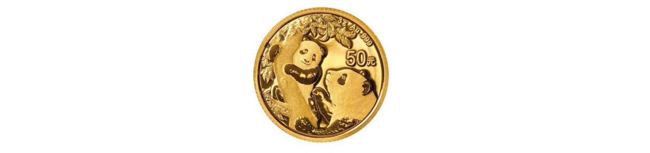 3.0 g Gold Panda coins. Buy bullion gold from SilverMiners.co.uk, with fast insured delivery.